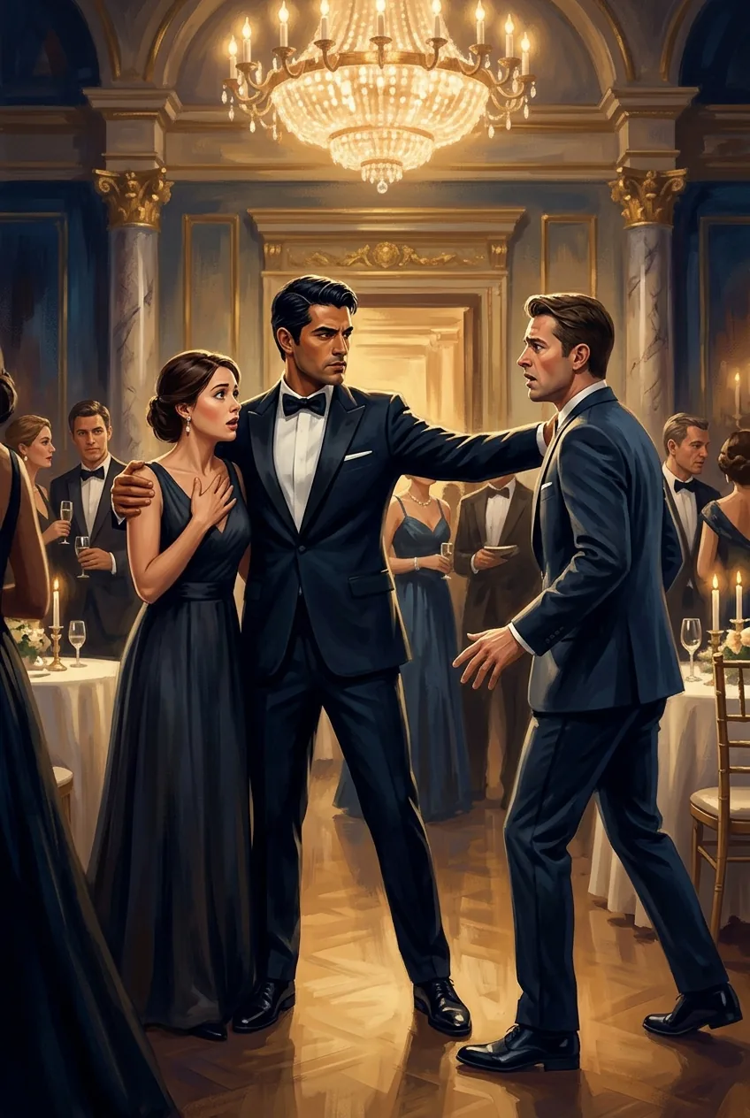 Illustration of Preston's Desperation and Public Confrontation in Divorced: Claimed by the Mafia King
