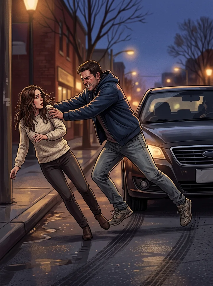 Illustration of Levi's Protective Leap in How to Dump a Hockey Star