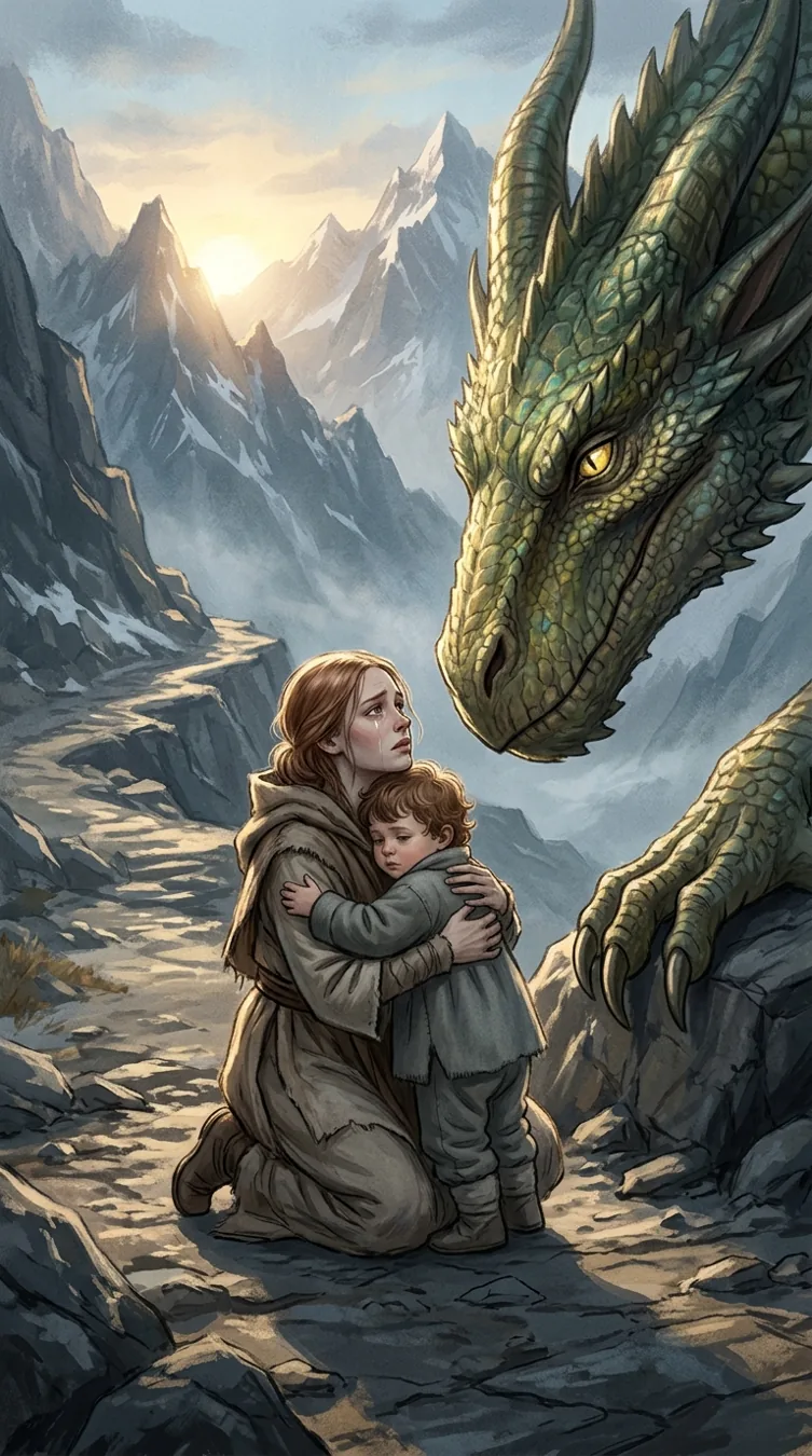 Illustration of A Mother's Sacrifice and the Dragon's Pupil in Roaming the World Untamed