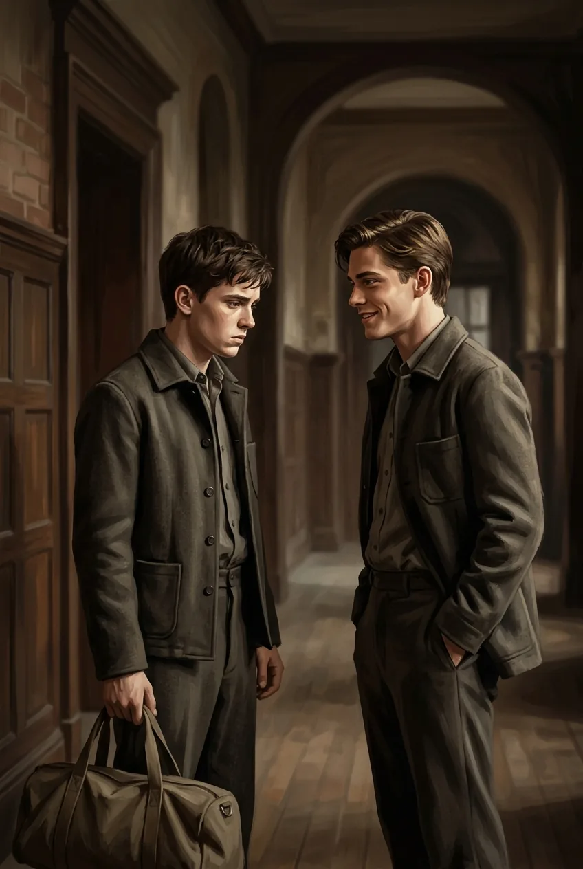 Illustration of Cody Enters Maplewood and Meets Beckett in The School for Bad Boys