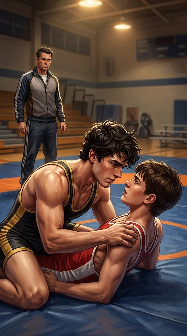 Illustration of Xander and Easton's Covert Romance in The School for Bad Boys