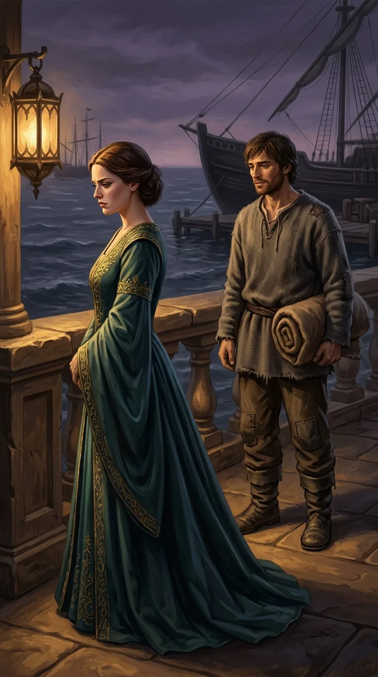 Illustration of The Ocean Pact and a Sham Marriage in The Sea God's Disguise: Fishing for Love